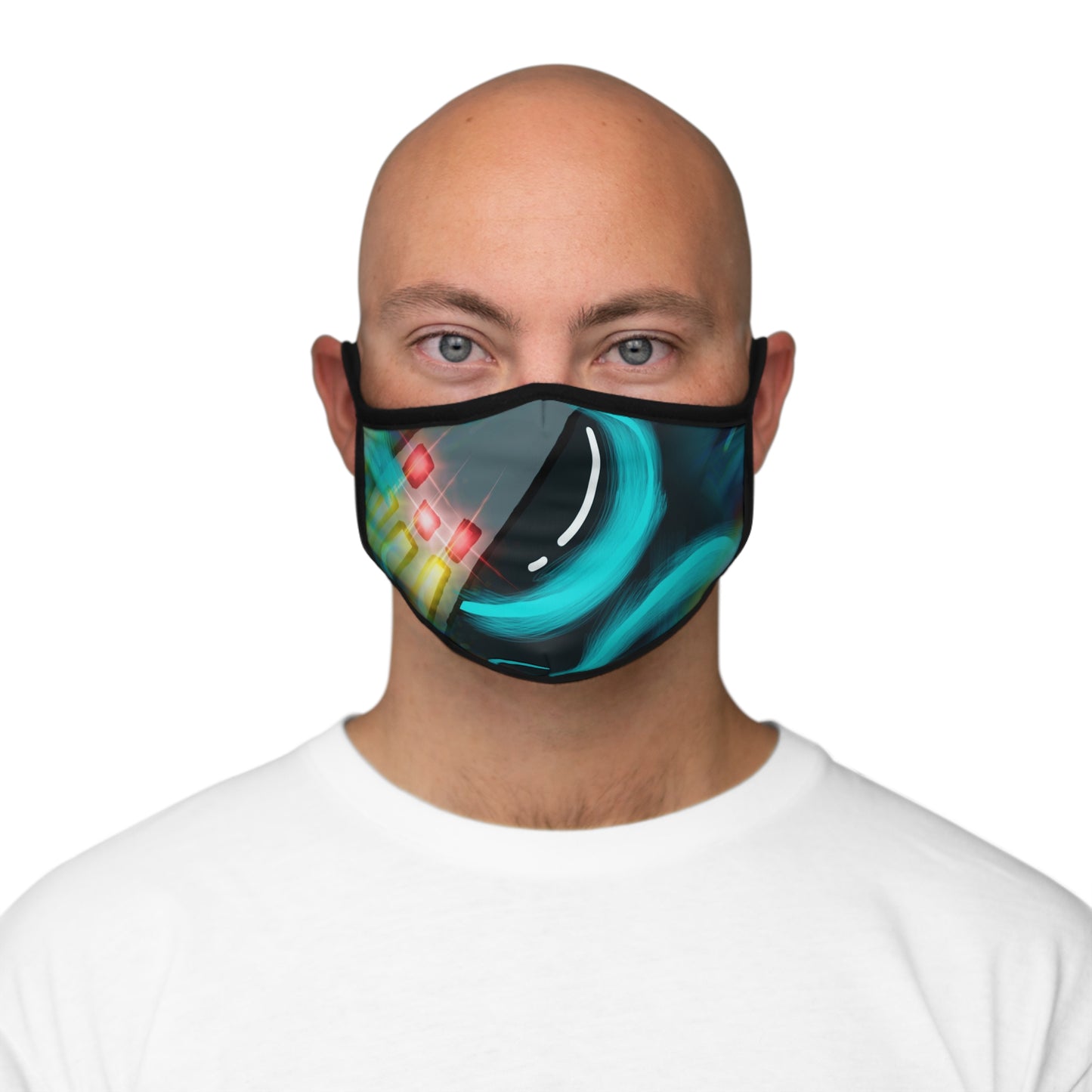 Fitted Hatsune Miku Polyester Face Mask
